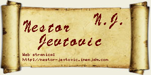 Nestor Jevtović vizit kartica